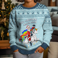 Wonder Print Christmas Kid Ugly Christmas Sweater Unicorn - Make Christmas Magical Again - Wonder Print Shop