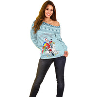 Unicorn - Make Christmas Magical Again Off Shoulder Sweater - Wonder Print Shop