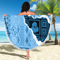 Bula Fiji Tapa Mix Christmas Beach Blanket Vintage Style LT7 - Wonder Print Shop