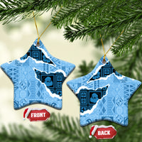 Bula Fiji Tapa Mix Christmas Ceramic Ornament Vintage Style LT7 - Wonder Print Shop