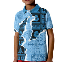 Bula Fiji Tapa Mix Christmas Kid Polo Shirt Vintage Style - Wonder Print Shop