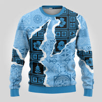 Bula Fiji Tapa Mix Christmas Ugly Christmas Sweater Vintage Style - Wonder Print Shop