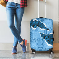 Bula Fiji Tapa Mix Christmas Luggage Cover Vintage Style - Wonder Print Shop