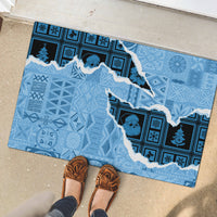Bula Fiji Tapa Mix Christmas Rubber Doormat Vintage Style - Wonder Print Shop