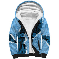 Bula Fiji Tapa Mix Christmas Sherpa Hoodie Vintage Style - Wonder Print Shop