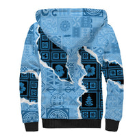 Bula Fiji Tapa Mix Christmas Sherpa Hoodie Vintage Style - Wonder Print Shop