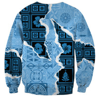 Bula Fiji Tapa Mix Christmas Sweatshirt Vintage Style - Wonder Print Shop