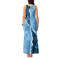 Bula Fiji Tapa Mix Christmas Tank Maxi Dress Vintage Style - Wonder Print Shop