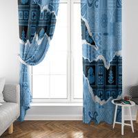 Bula Fiji Tapa Mix Christmas Window Curtain Vintage Style - Wonder Print Shop