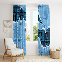 Bula Fiji Tapa Mix Christmas Window Curtain Vintage Style - Wonder Print Shop
