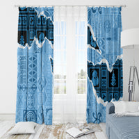 Bula Fiji Tapa Mix Christmas Window Curtain Vintage Style - Wonder Print Shop