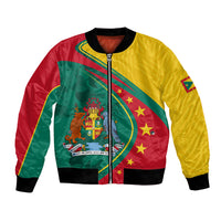 Grenada Bomber Jacket Stars and Bougainvillea LT7 - Wonder Print Shop