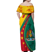 Grenada Family Matching Off Shoulder Maxi Dress and Hawaiian Shirt Stars and Bougainvillea LT7 - Wonder Print Shop