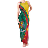 Grenada Family Matching Tank Maxi Dress and Hawaiian Shirt Stars and Bougainvillea - Wonder Print Shop