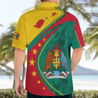 Grenada Hawaiian Shirt Stars and Bougainvillea - Wonder Print Shop