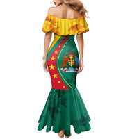 Grenada Mermaid Dress Stars and Bougainvillea - Wonder Print Shop