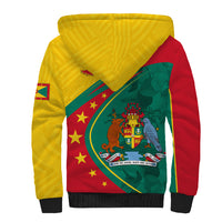 Grenada Sherpa Hoodie Stars and Bougainvillea - Wonder Print Shop