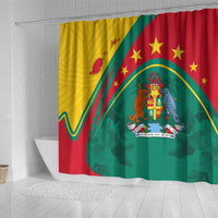 Grenada Shower Curtain Stars and Bougainvillea