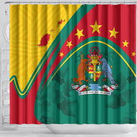 Grenada Shower Curtain Stars and Bougainvillea