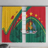 Grenada Window Curtain Stars and Bougainvillea - Wonder Print Shop