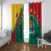 Grenada Window Curtain Stars and Bougainvillea - Wonder Print Shop