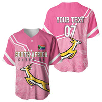Personalized South Africa WC2026 Baseball Jersey Springboks Special Pink