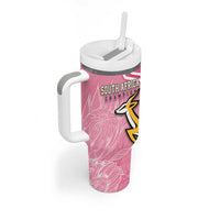 Personalized South Africa WC2026 Tumbler With Handle Springboks Special Pink
