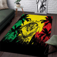 Reggae Soul B.Marley Personalized Area Rug Tropical Grunge