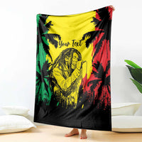 Reggae Soul B.Marley Personalized Blanket Tropical Grunge