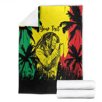 Reggae Soul B.Marley Personalized Blanket Tropical Grunge