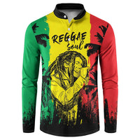 Reggae Soul B.Marley Personalized Button Sweatshirt Tropical Grunge