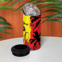 Reggae Soul B.Marley Personalized 4 in 1 Can Cooler Tumbler Tropical Grunge