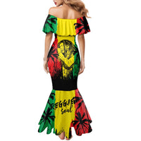 Reggae Soul B.Marley Personalized Family Matching Mermaid Dress and Hawaiian Shirt Tropical Grunge