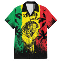 Reggae Soul B.Marley Personalized Family Matching Off The Shoulder Long Sleeve Dress and Hawaiian Shirt Tropical Grunge