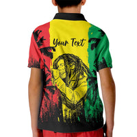 Reggae Soul B.Marley Personalized Kid Polo Shirt Tropical Grunge