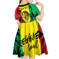 Reggae Soul B.Marley Personalized Kid Short Sleeve Dress Tropical Grunge