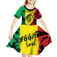 Reggae Soul B.Marley Personalized Kid Short Sleeve Dress Tropical Grunge