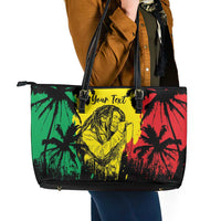 Reggae Soul B.Marley Personalized Leather Tote Bag Tropical Grunge