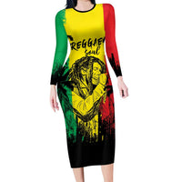 Reggae Soul B.Marley Personalized Long Sleeve Bodycon Dress Tropical Grunge