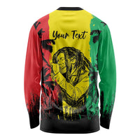 Reggae Soul B.Marley Personalized Long Sleeve Shirt Tropical Grunge