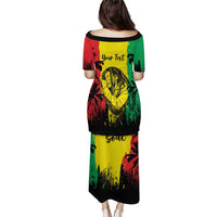 Reggae Soul B.Marley Personalized Puletasi Tropical Grunge