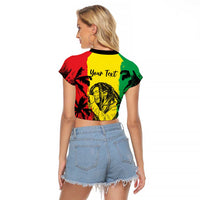 Reggae Soul B.Marley Personalized Raglan Cropped T Shirt Tropical Grunge