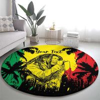 Reggae Soul B.Marley Personalized Round Carpet Tropical Grunge