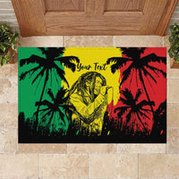 Reggae Soul B.Marley Personalized Rubber Doormat Tropical Grunge