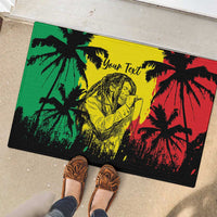 Reggae Soul B.Marley Personalized Rubber Doormat Tropical Grunge