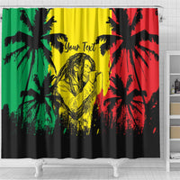 Reggae Soul B.Marley Personalized Shower Curtain Tropical Grunge