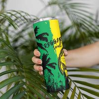 Reggae Soul B.Marley Personalized Skinny Tumbler Tropical Grunge
