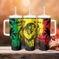 Reggae Soul B.Marley Personalized Tumbler With Handle Tropical Grunge