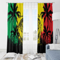 Reggae Soul B.Marley Personalized Window Curtain Tropical Grunge