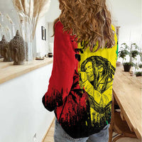 Reggae Soul B.Marley Personalized Women Casual Shirt Tropical Grunge